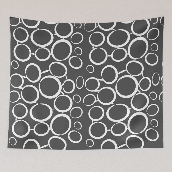 Item preview, Dark grey plain background white bubble pattern designed and sold by Brontorino.