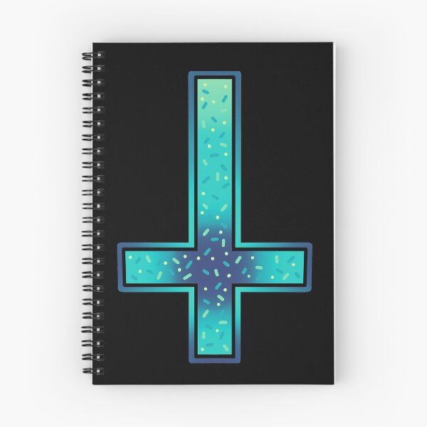 Item preview, dark teal inverted cross with confetti designed and sold by weilertsen.