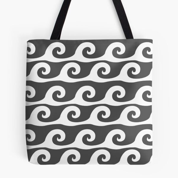 Item preview, Dark grey background white waves pattern designed and sold by Brontorino.