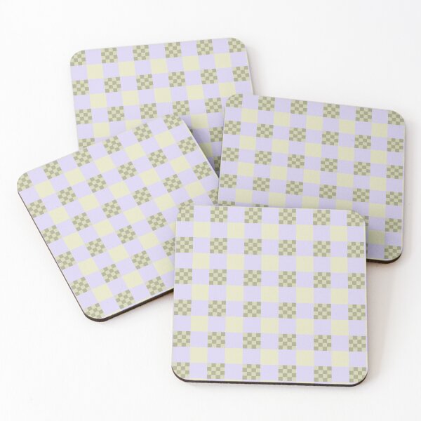 Item preview, Checker Squares Plaid Pattern Pastel Purple And Green designed and sold by scorpiolane.