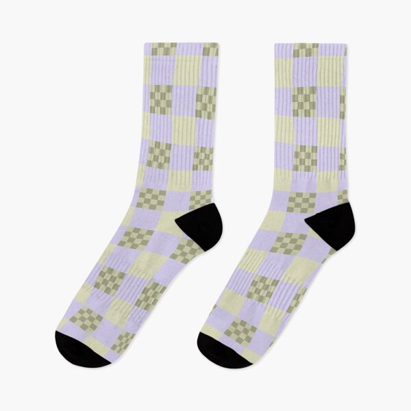 Item preview, Checker Squares Plaid Pattern Pastel Purple And Green designed and sold by scorpiolane.