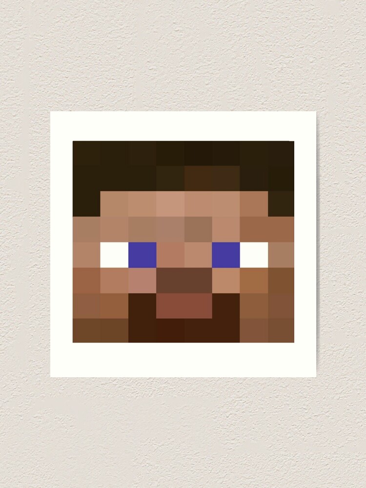 "Minecraft Steve face" Art Print by KPuneet Redbubble