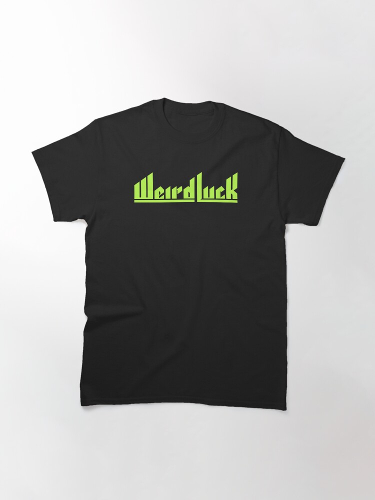 Thumbnail 3 of 7, Classic T-Shirt, Weird Luck Logo (Neon Green) designed and sold by Weird-Luck.