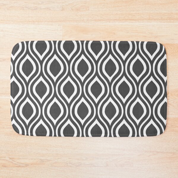 Item preview, Dark grey plain background and white art deco pattern designed and sold by Brontorino.