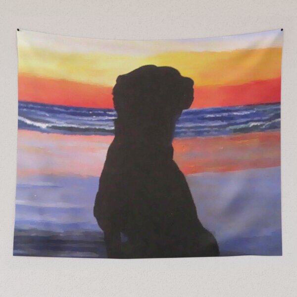 Item preview, Sunrise Landscape of Dog on Beach designed and sold by Carlo Varo.