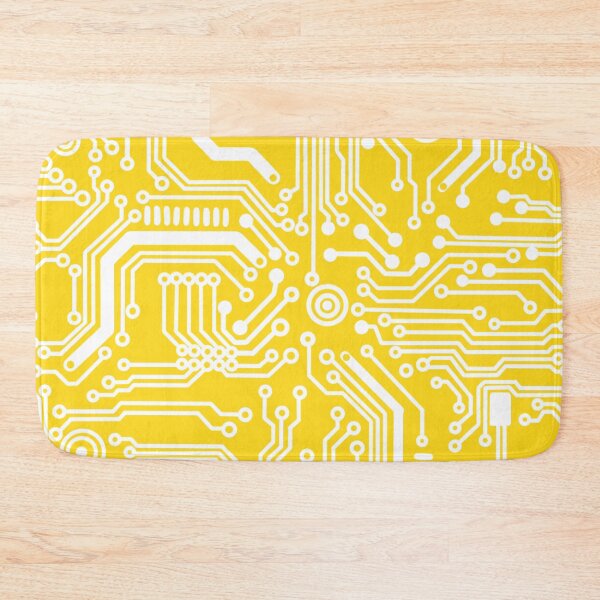 Item preview, bright yellow microchip hardware circuit design designed and sold by Giulia  Palazzo.