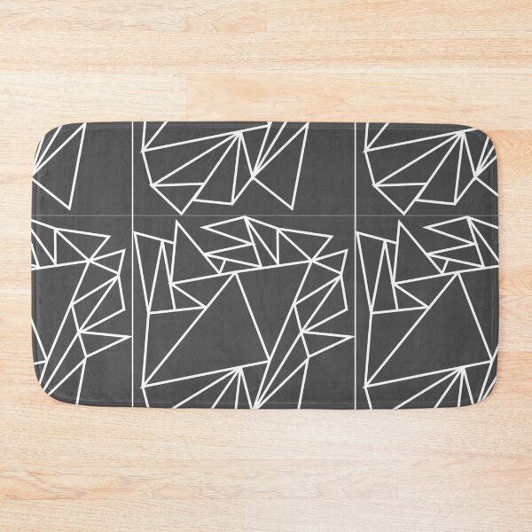 Item preview, Dark grey plain background and white art deco pattern designed and sold by Brontorino.
