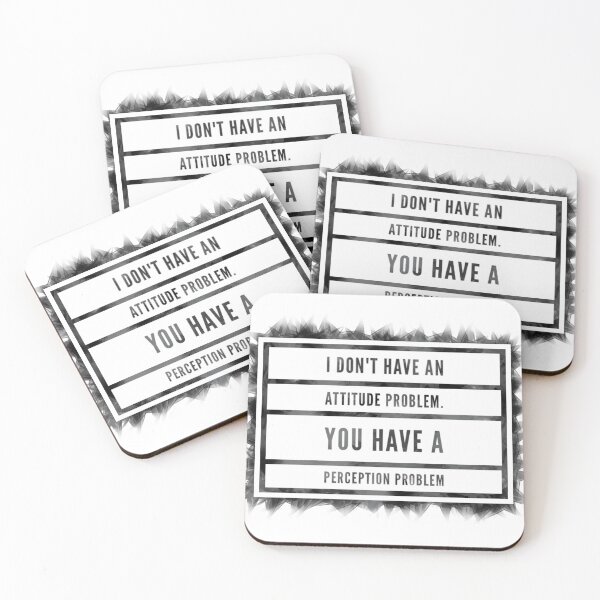 Item preview, Attitude problem Perception problem, witty comment, typography  designed and sold by RTrivella.