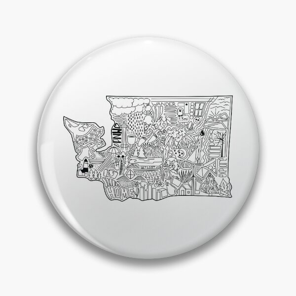 Item preview, Life in Washington State Line Drawing designed and sold by elmma design.