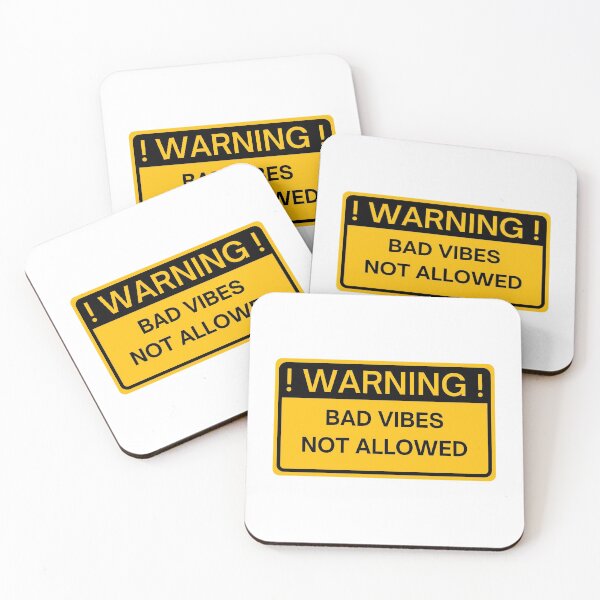 Item preview, Warning Sign | No Bad Vibes | Good Vibes Only designed and sold by HDTees4U.