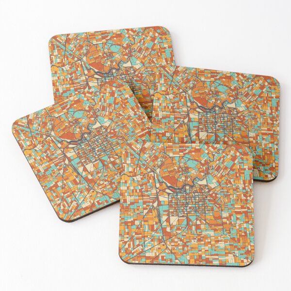 Item preview, Adelaide Map - Mosaic - Retro Colors designed and sold by HomeCities.