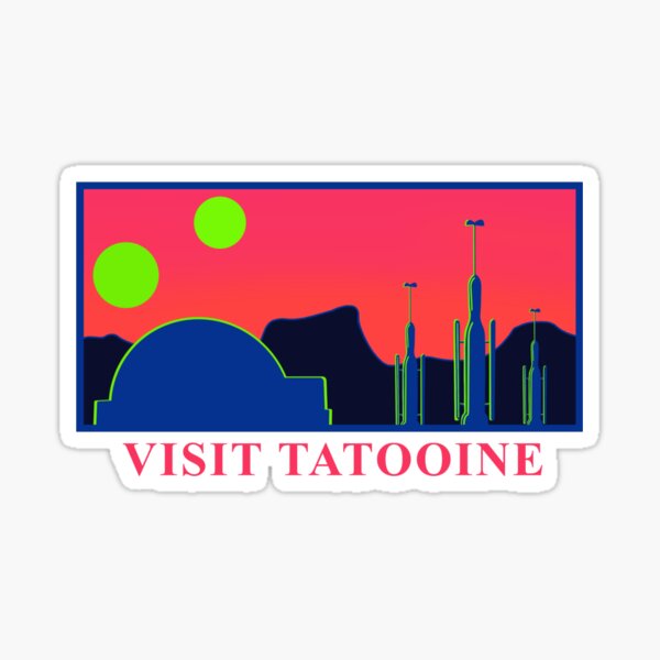 Vista previa del artículo con la obra «Visita Tatooine 2», diseñado y vendido por Milasneeze.