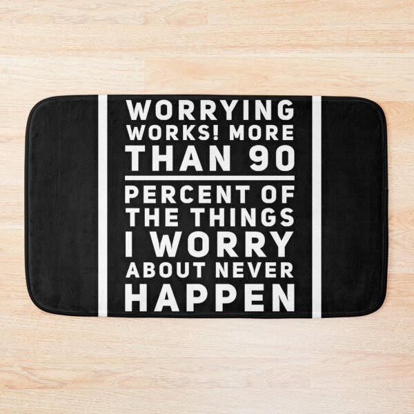 Item preview, Worrying works, witty comment, typography  designed and sold by RTrivella.