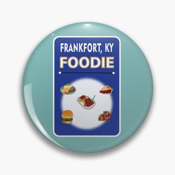 Item preview, Frankfort, Kentucky  - Foodie - Blue Background designed and sold by ThisNThatImages.