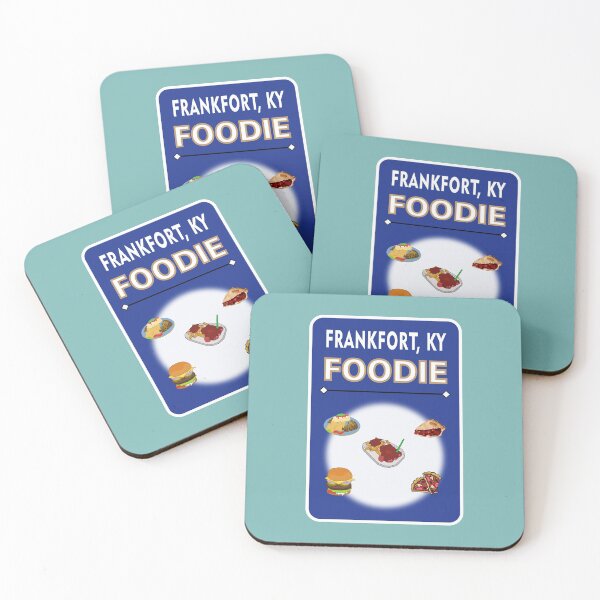 Item preview, Frankfort, Kentucky  - Foodie - Blue Background designed and sold by ThisNThatImages.