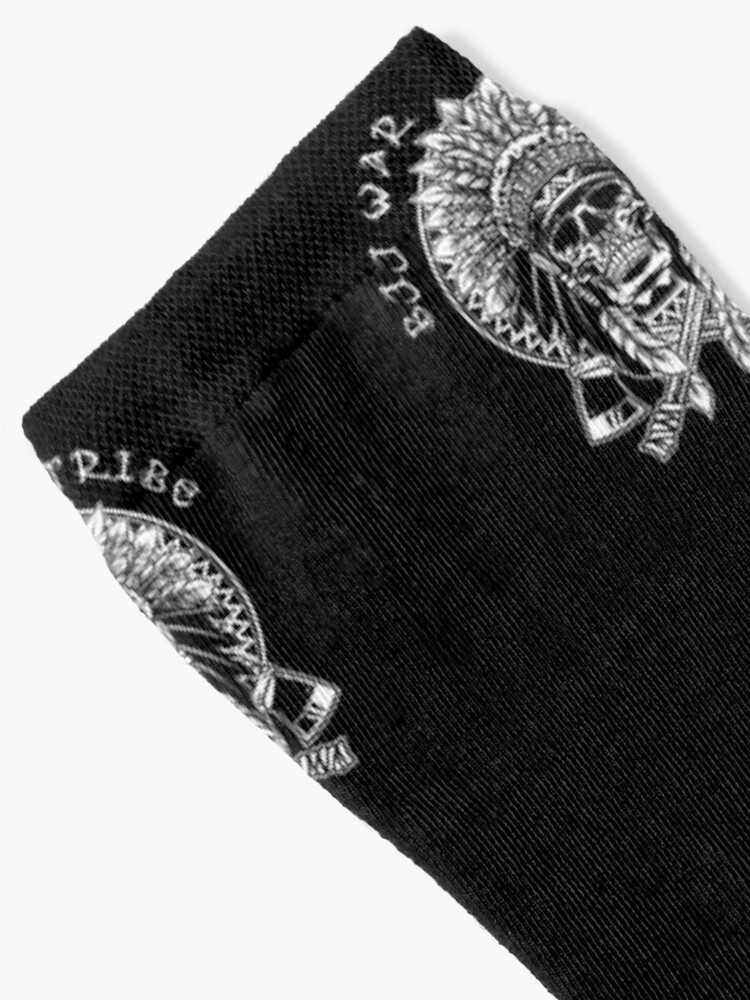 Thumbnail 2 of 5, Socks, American Indian Skull Jiu Jitsu War Tribe BJJ Fanatics designed and sold by Schka.