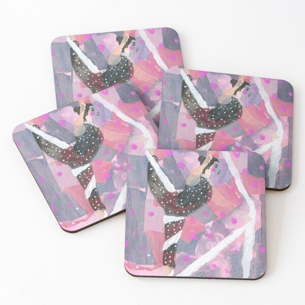 Item preview, Pink Silks Collage Painting designed and sold by MyraLynneArt.