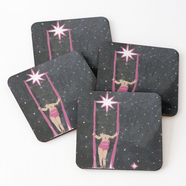Item preview, Dark Navy & Pink Trapeze Night Sky  designed and sold by MyraLynneArt.