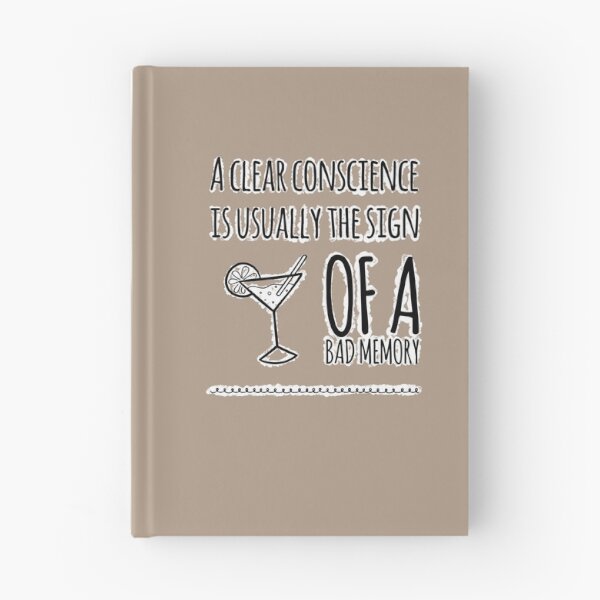 Aperçu de l'œuvre Conscience claire, boire trop, commentaire plein d'esprit, typographie créée et vendue par RTrivella.