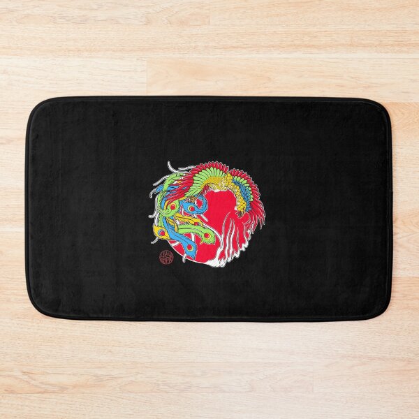 Item preview, Japanese phoenix and flames designed and sold by Ukiyograph.