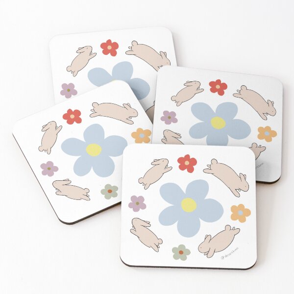 Item preview, floral bunnies designed and sold by DesertBunni.