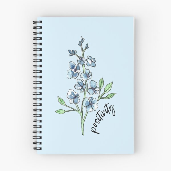 Item preview, July Birth Flower Attribute, Larkspur, Positivity designed and sold by Brittany Anderson.