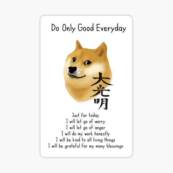 Doge Reiki Mashup Sticker