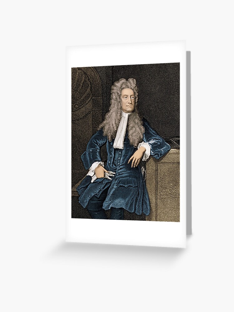 Image of SIR ISAAC NEWTON (1642-1727) English physicist and mathematician.  Color steel