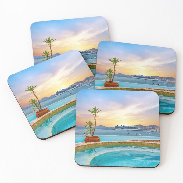 Item preview, Huge Cruise Ship Anchored Beyond Tropical Pool designed and sold by dbvirago.