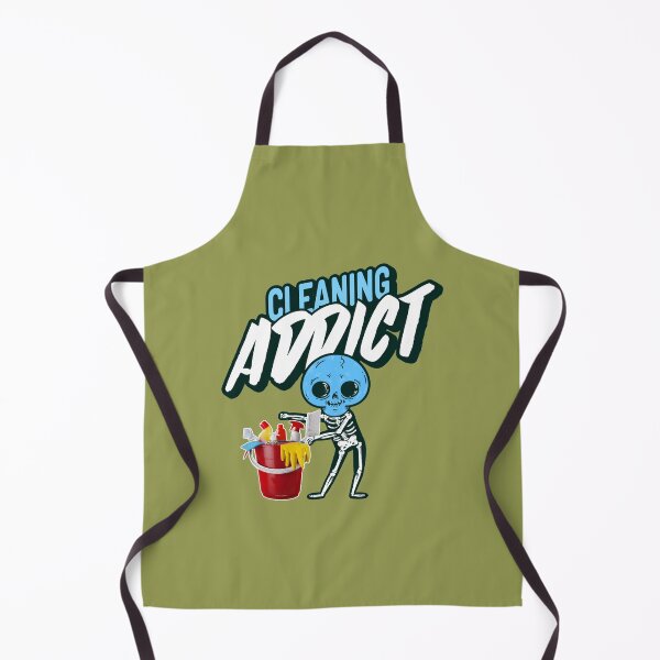 Item preview, Cleaning Addict, Housekeeping Humor, Halloween Skeleton designed and sold by SavvyCleaner.