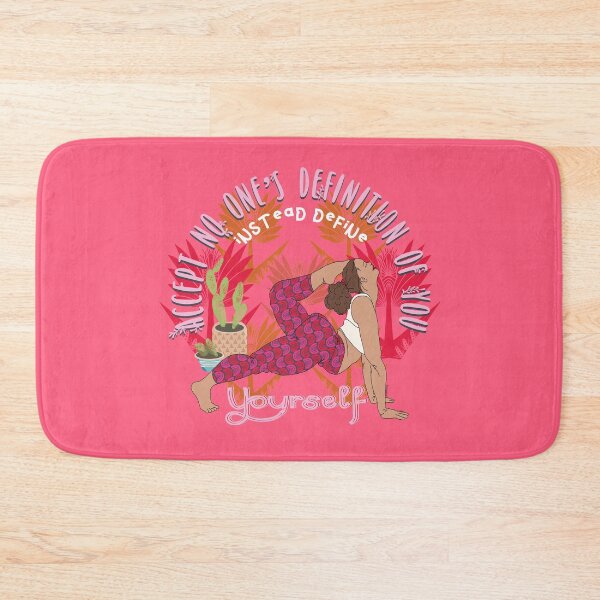Item preview, Accept no one’s definition of you  instead define yourself, fat yoga  body positivity, yoga pose designed and sold by Melanie-Palmer.