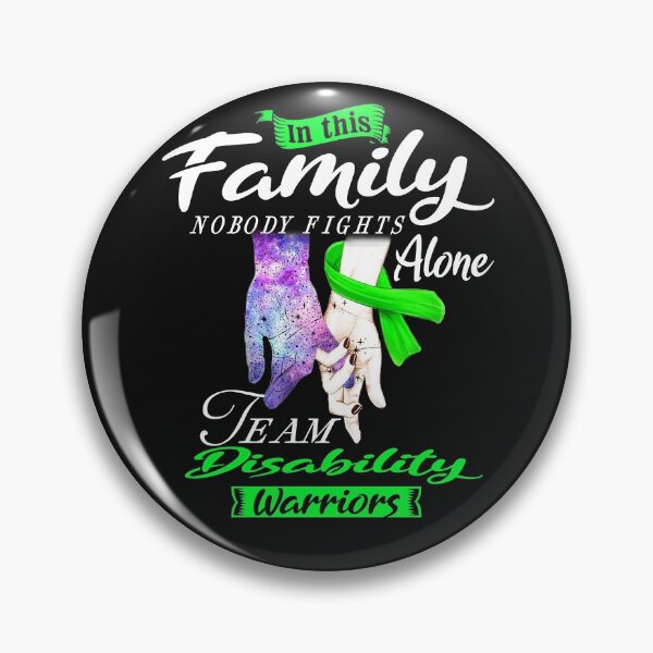 Item preview, In This Family Nobody Fights Alone Team Disability Warrior designed and sold by deputylove.