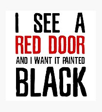 Paint It Black The Rolling Stones Lyrics Photographic Print