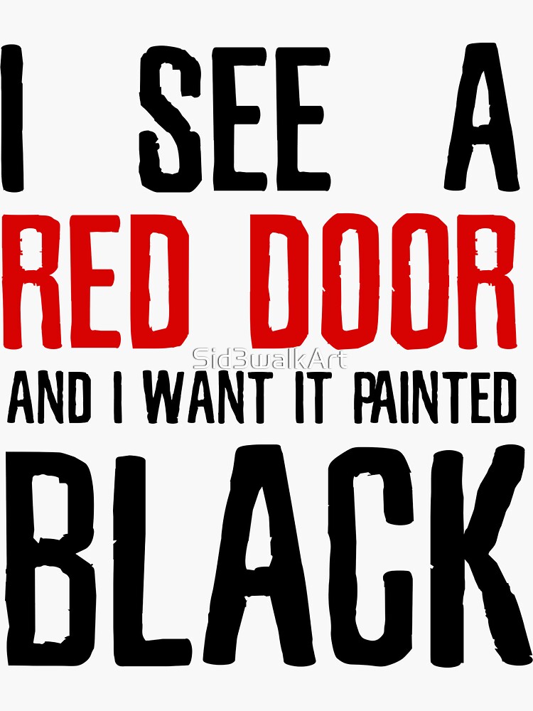 "Paint It Black The Rolling Stones Lyrics" Sticker for Sale by