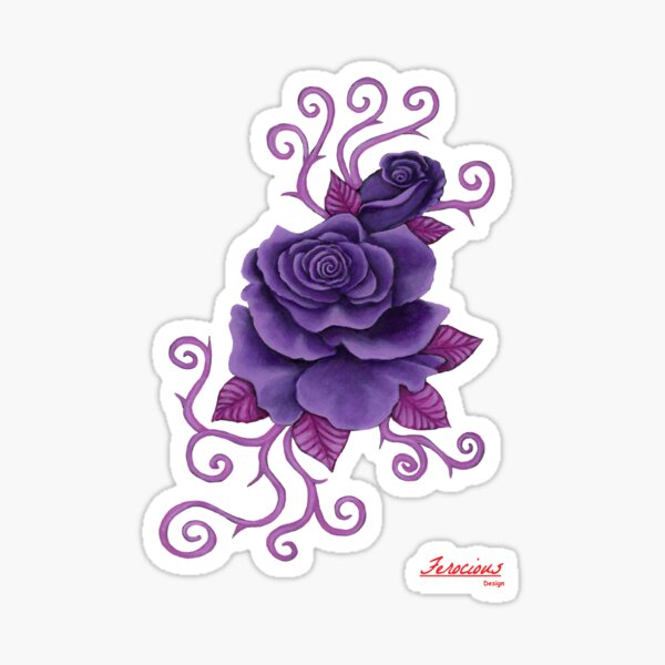 Purple Rose  Sticker