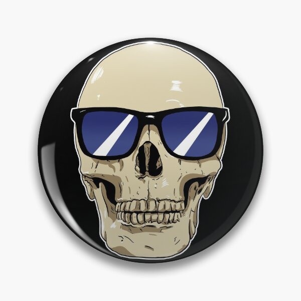 Item preview, Skull Wearing Sunglasses Blue Lenses designed and sold by blacksnowcomics.