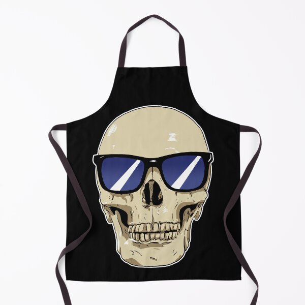Item preview, Skull Wearing Sunglasses Blue Lenses designed and sold by blacksnowcomics.