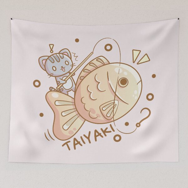 Item preview, Cute Cat with Giant Taiyaki designed and sold by LuYukari.