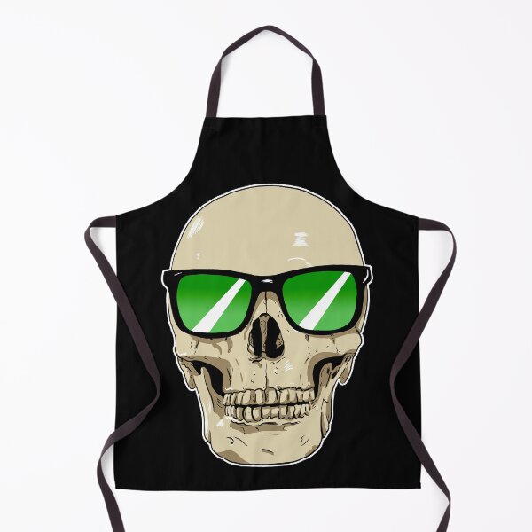 Item preview, Skull Wearing Sunglasses Green Lenses designed and sold by blacksnowcomics.