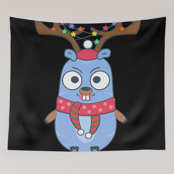 Item preview, Golang gopher like Reindeer  - Christmas time designed and sold by Olena Du.