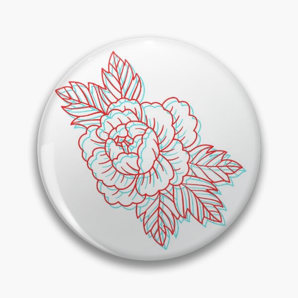 Artikelvorschau, Trippy 3D Pfingstrosenblume - Version 2 entworfen und verkauft von PandaParcels.