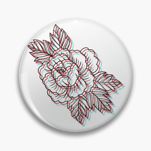 Artikelvorschau, Trippy 3D Pfingstrosenblume - Version 1 entworfen und verkauft von PandaParcels.