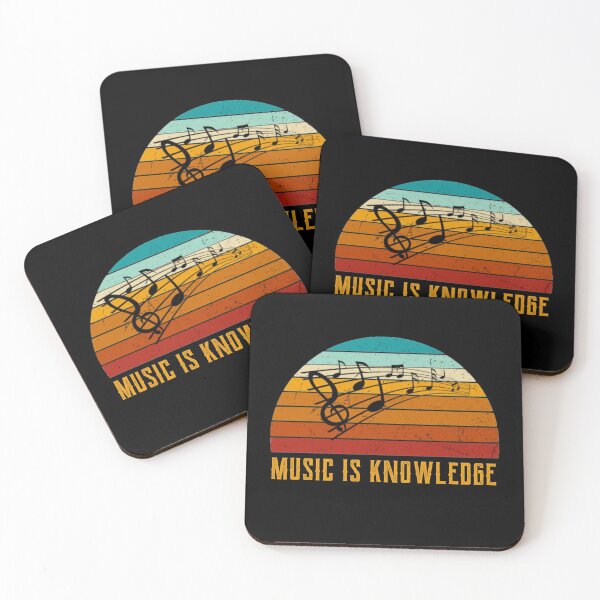 Item preview, Retro music is knowledge keytone design designed and sold by DesignsVault.