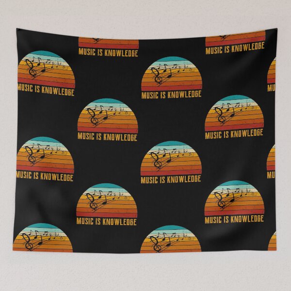 Item preview, Retro music is knowledge keytone design designed and sold by DesignsVault.