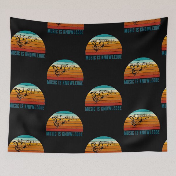 Item preview, Retro music is knowledge keytone design designed and sold by DesignsVault.