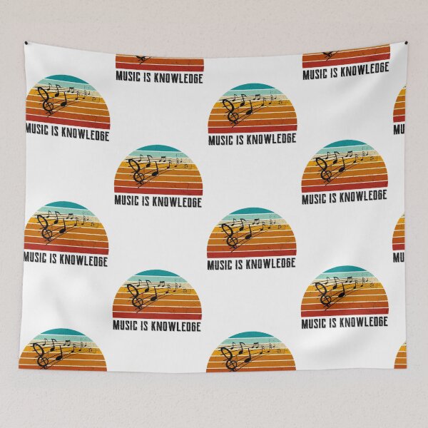 Item preview, Retro music is knowledge keytone design designed and sold by DesignsVault.