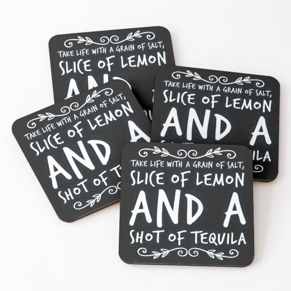 Item preview, Life with a grain of salt, lemon and tequila, witty comment, typography  designed and sold by RTrivella.