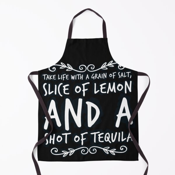 Item preview, Life with a grain of salt, lemon and tequila, witty comment, typography designed and sold by RTrivella.