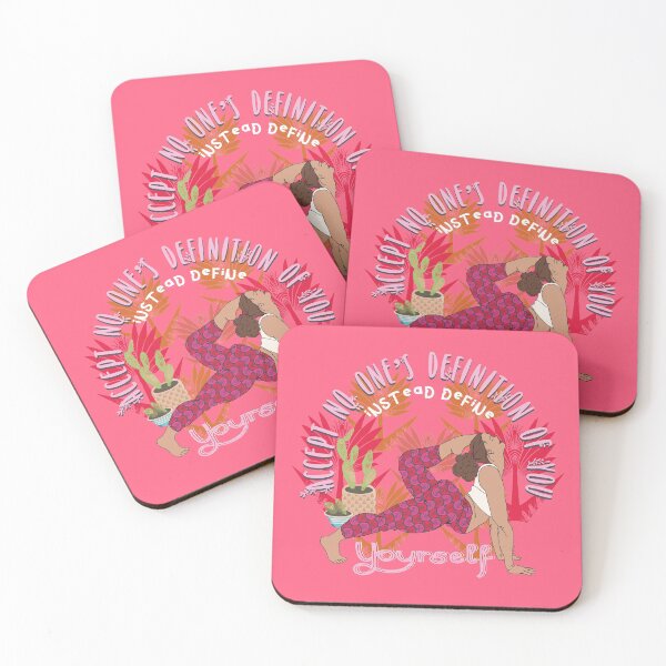 Item preview, Accept no one’s definition of you  instead define yourself, fat yoga  body positivity, yoga pose designed and sold by Melanie-Palmer.