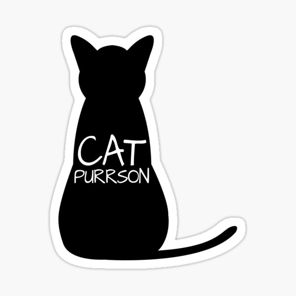 Autocolante Pixerstick Black silhouette of cat. Vector illustration. 